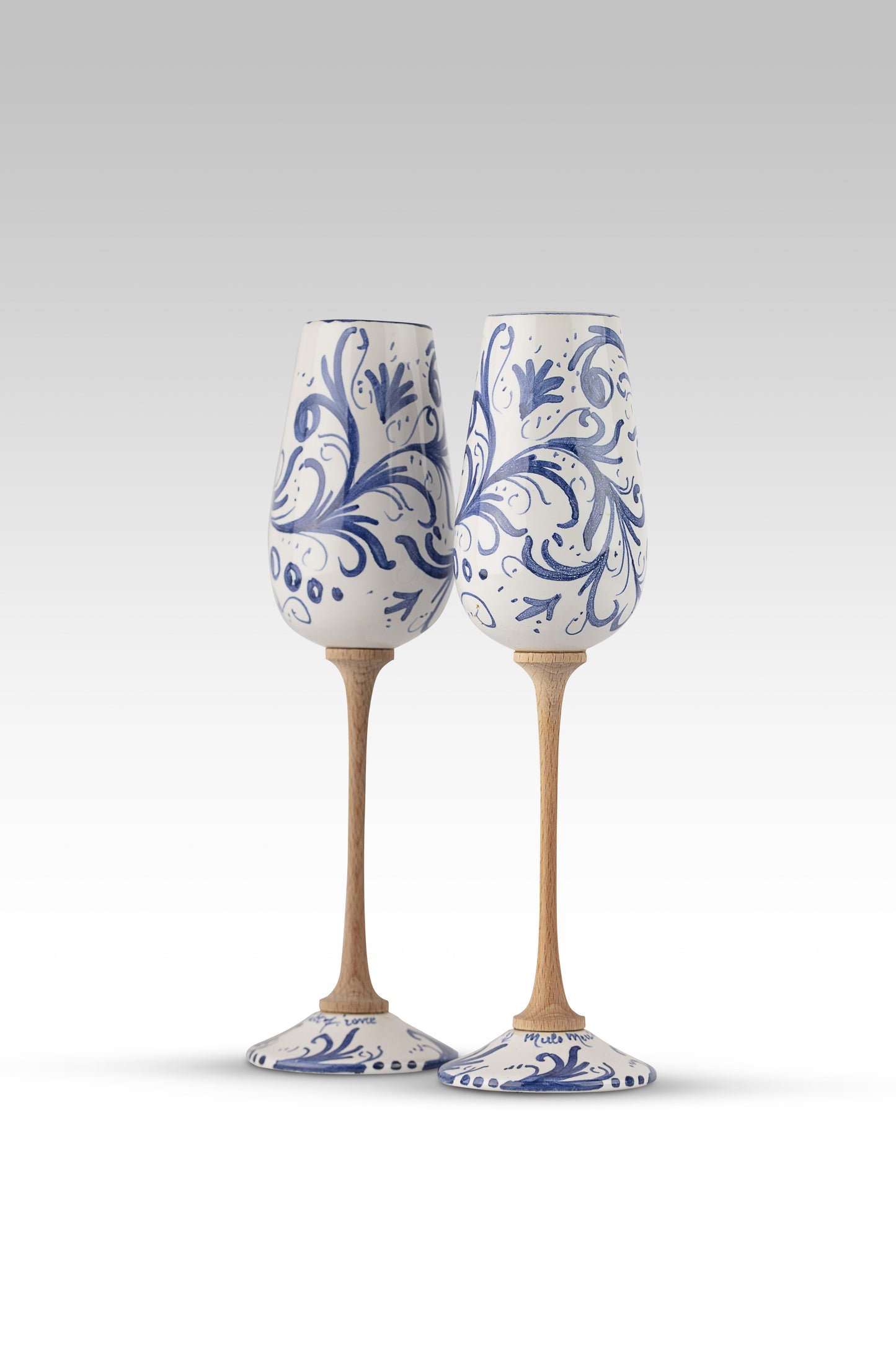 Coppia Flute Volute Blu