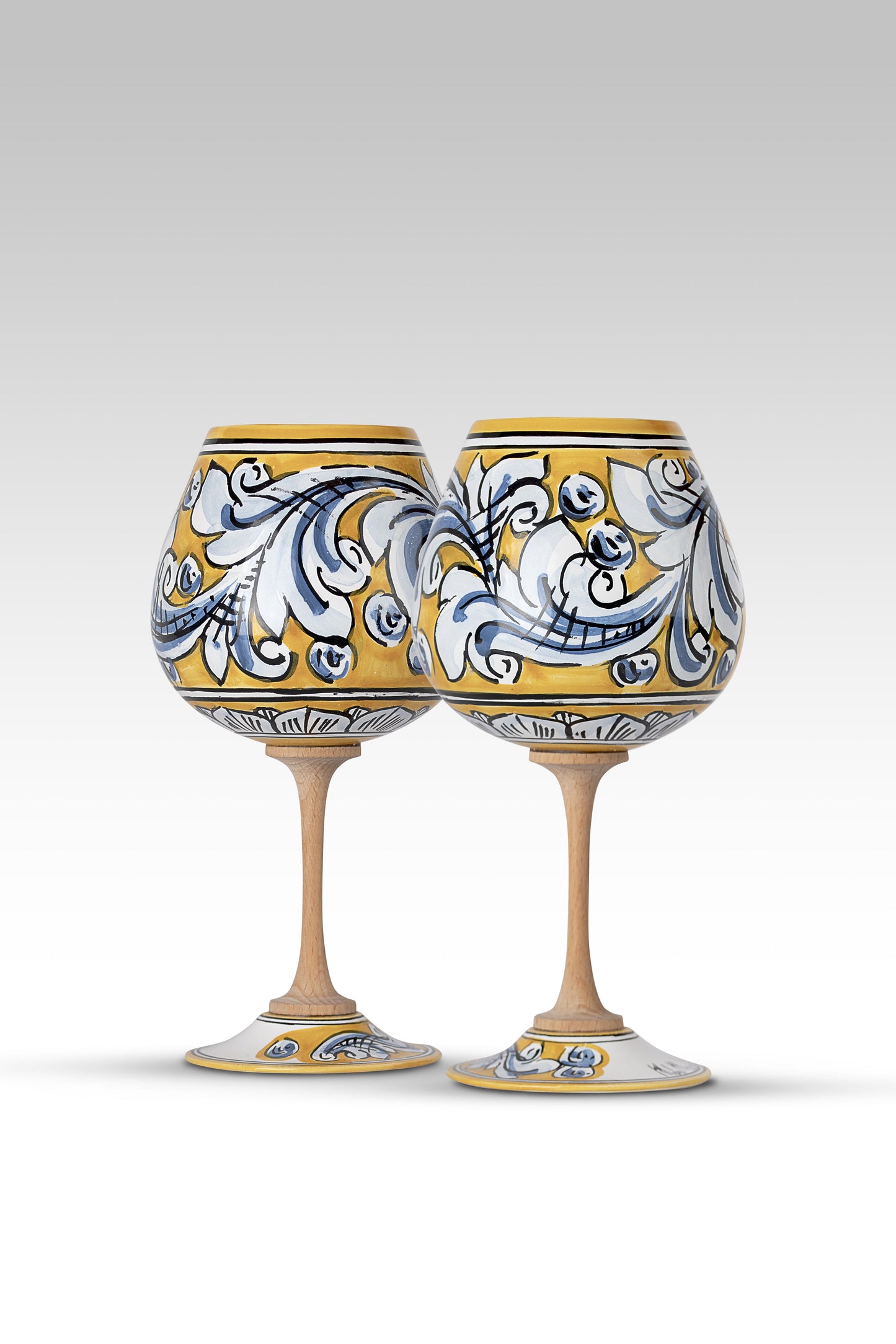 Calice Ornato Giallo-Blu