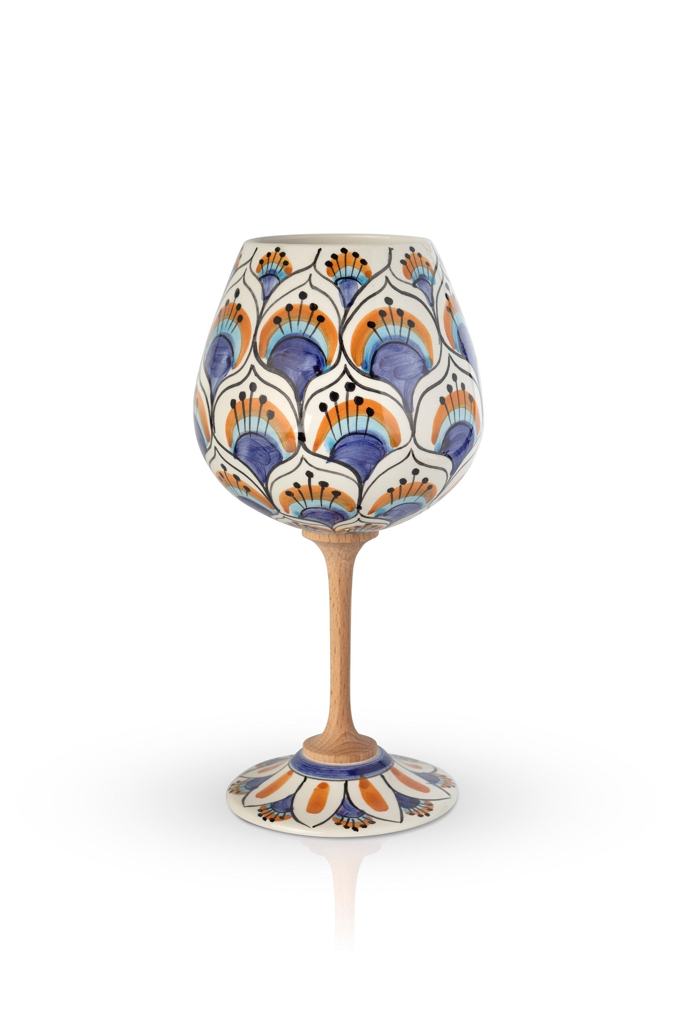 Copa Cola de Pavo Real amarilla