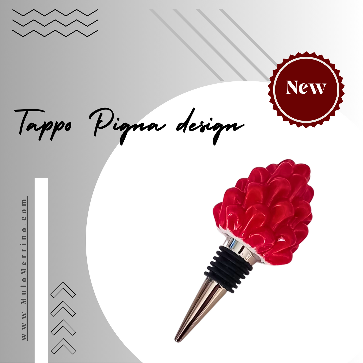 Tappo Pigna Design Rosso