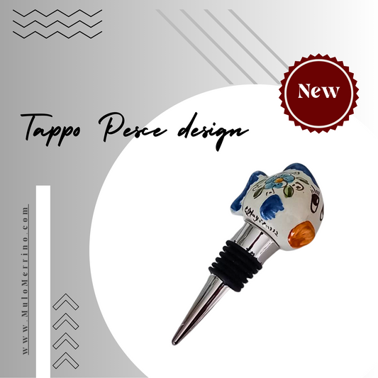 Tappo Pesce Design Blu