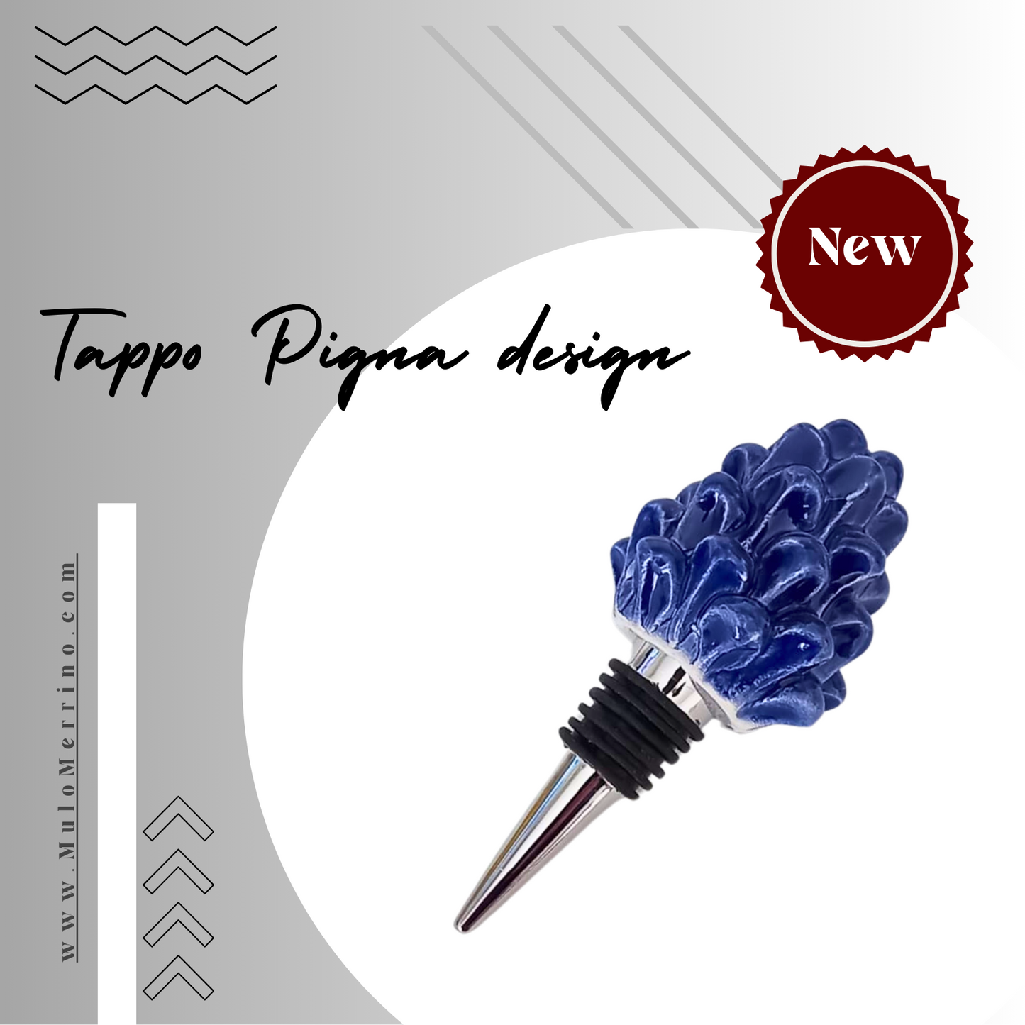 Tappo Pigna Design Blu